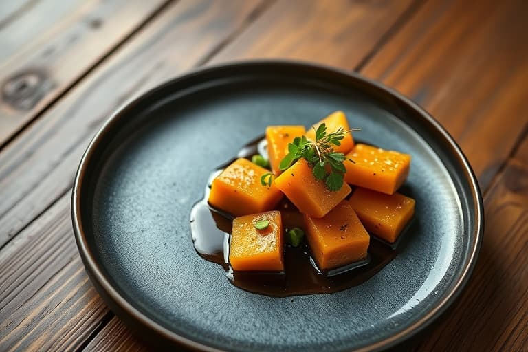 Sake-dampet kylling og kabocha-pumpkin