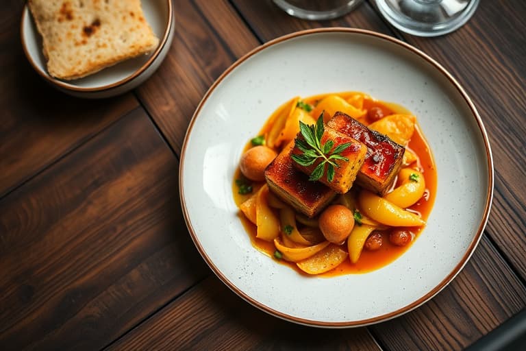 Pumpernickel og tranebærkrutonger