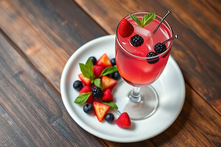 Spring Berry Champagne Cocktail