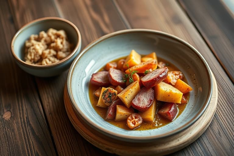 Vaniljebakt rabarbra og jordbær