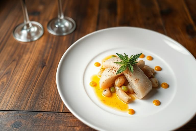 Soy-glaserte kyllinglår med asparges og vårløk