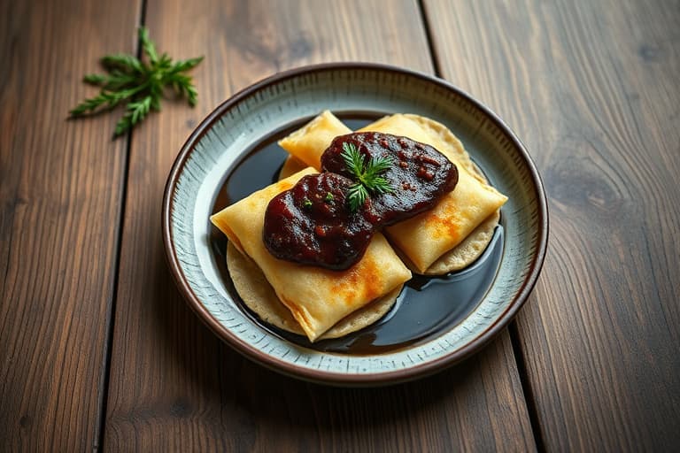 Tortillas i svartbønnesaus