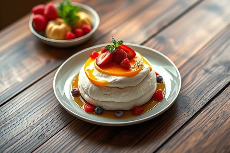 Pavlova med pasjonsfruktcurd