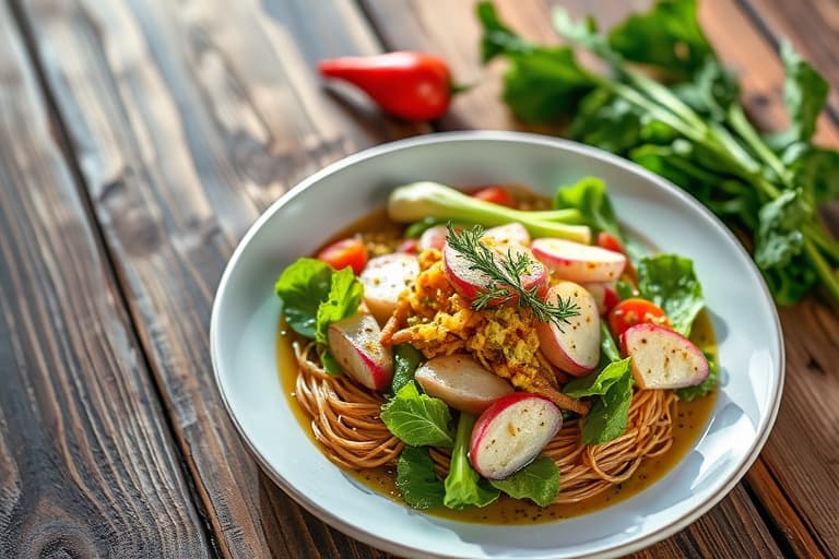 Rødløksalat med rødvinsvinaigrette