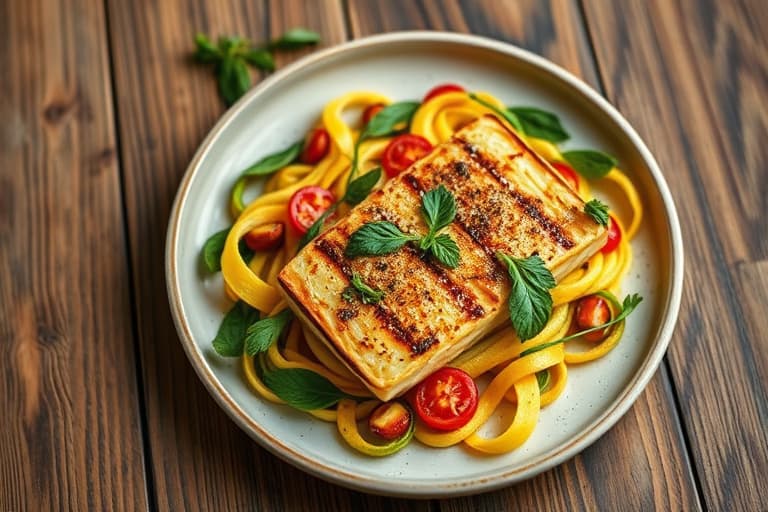 Zucchiniblomst og fontina-panini