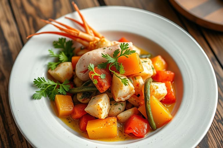 Krabbe med cantaloupe og kaviar – sjøsalat