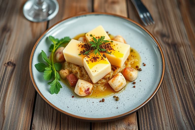 Vaniljekremosting med smør