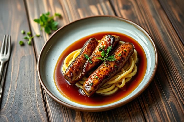 Svinekotletter i balsamico-kirsebærsaus