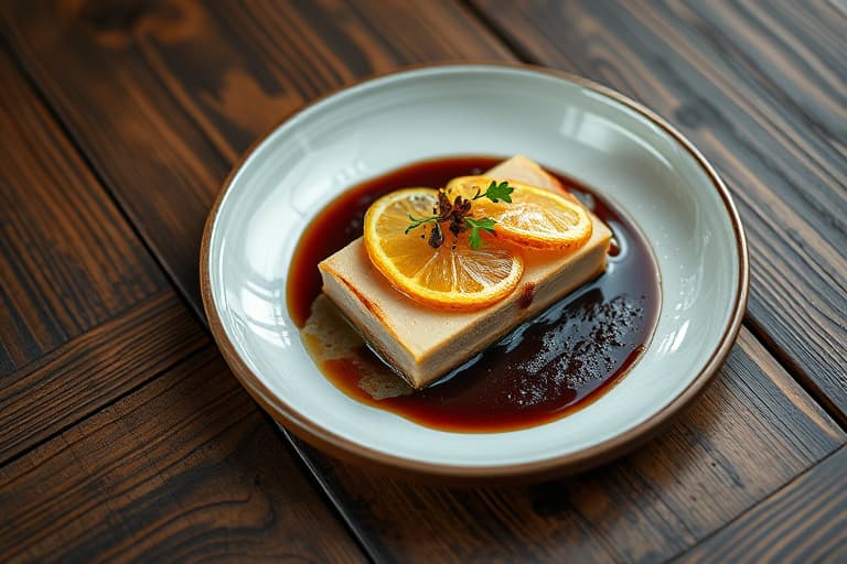 Varm sitronchiboust med sitrontimian-infusert melkesjokoladekrem