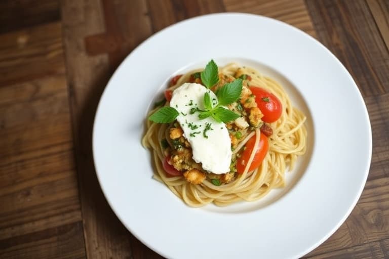 Orzo med tomater, fetaost og vårløk