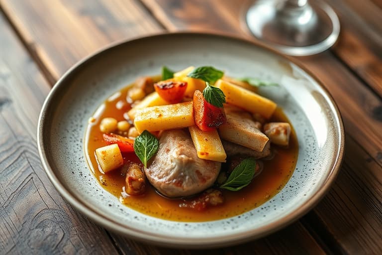 Ørret med grønne bønner og mandler