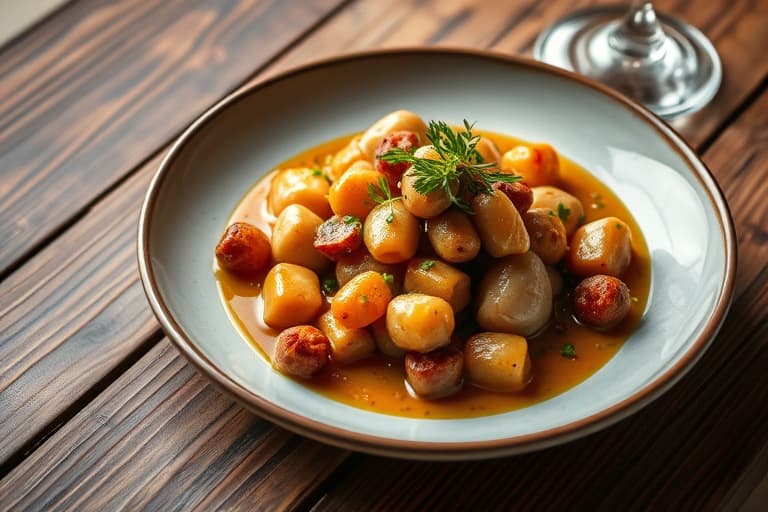 Senhøsttomatsuppe med skallebønner, blekksprikringer og persille