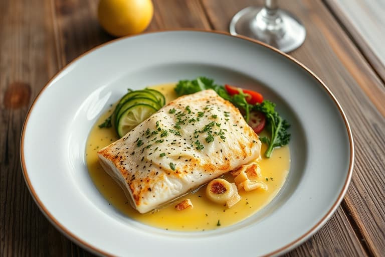 Parmesan-fiskefileter med avokado- og kressalat