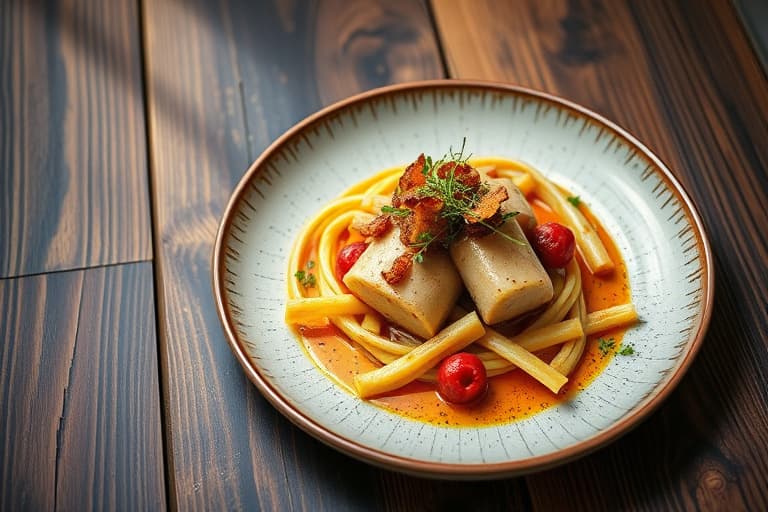 Potetpannekaker med fyldig grønnsaksgryte