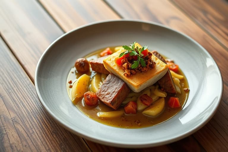 Sprø Masa-båter med svinekjøtt Picadillo