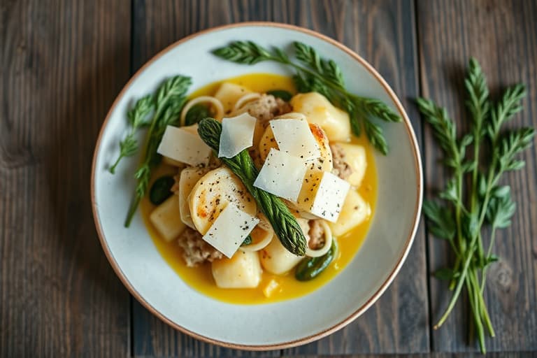 Ristede poteter og asparges med parmesan