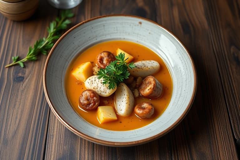 Persisk nyttårssuppe med bønner, nudler og urter (Ash-e-reshteh)