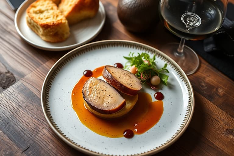 Stekt foie gras med tyttebærsyltetøy på brioche-toast