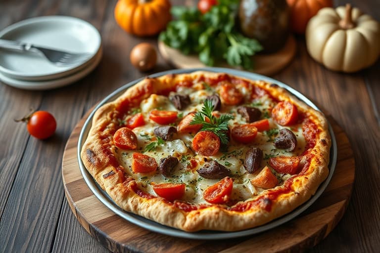 Thanksgiving-pizza i stekepanne