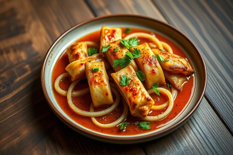 Zuni-ruller med bringebær-chipotle-saus