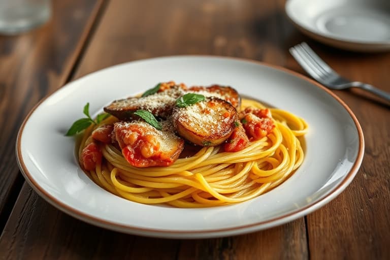 Stekepanne med spaghetti squash Puttanesca