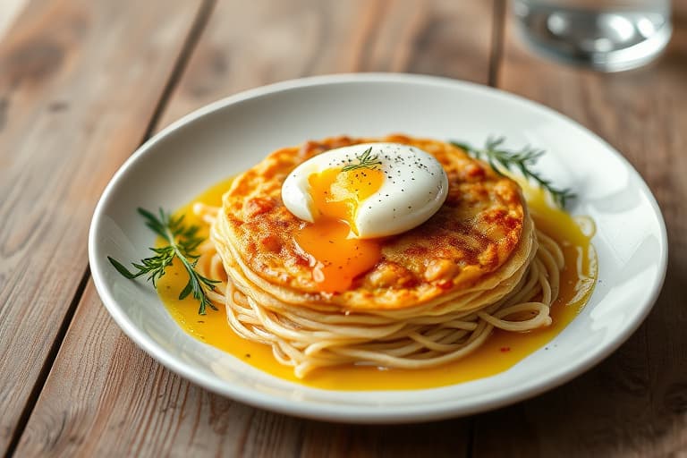 Sveitsisk rösti og posjerte egg
