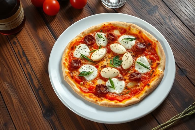 Polsk stil pizza med sopp og gressløk (Zapiekanka)