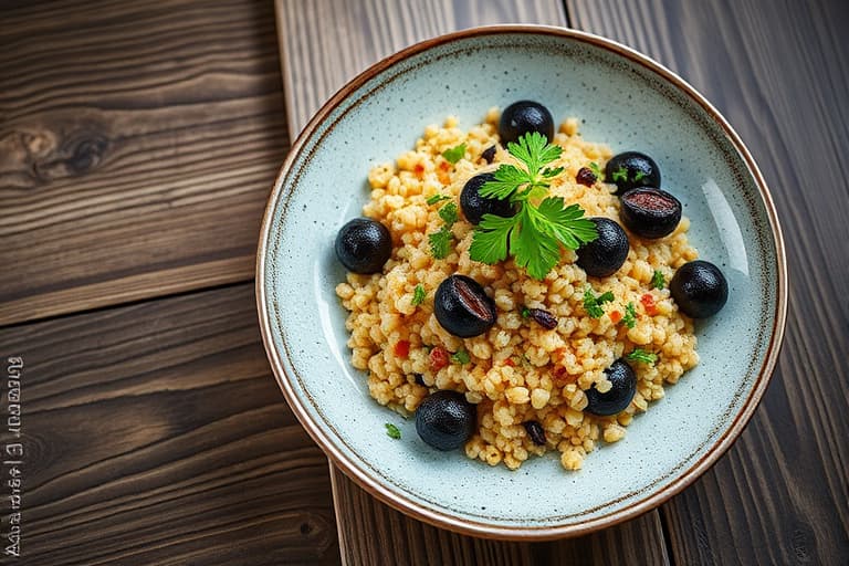 Quinoa med svarte bønner og koriander