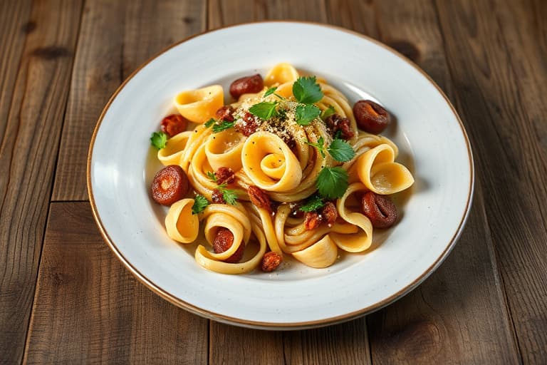 Orecchiette med blomkål, ansjoser og sprøstekte brødkrutonger