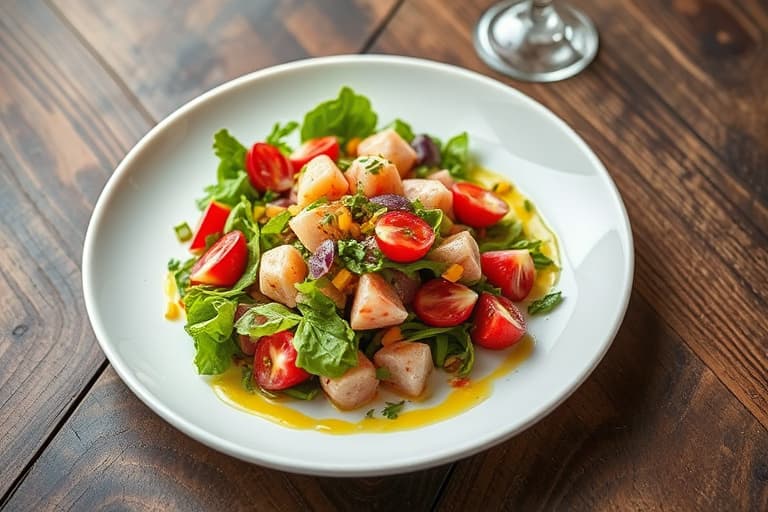 Rødbetsalat med syltet rødbetvinaigrette