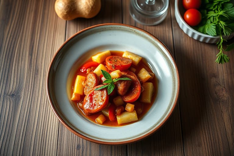 Paprika fylt med løk og oliven