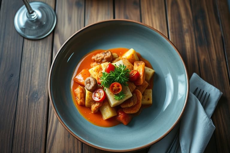 Ristet paprika- og løkgryte