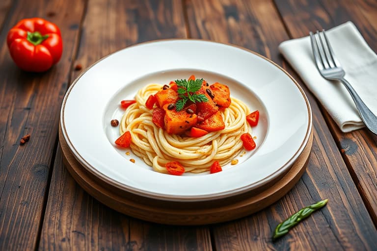 Ris med sommergresskar, røde paprika og ristede pepitas