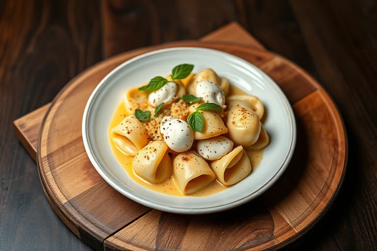 Tortellini med sopp-Carbonara-saus