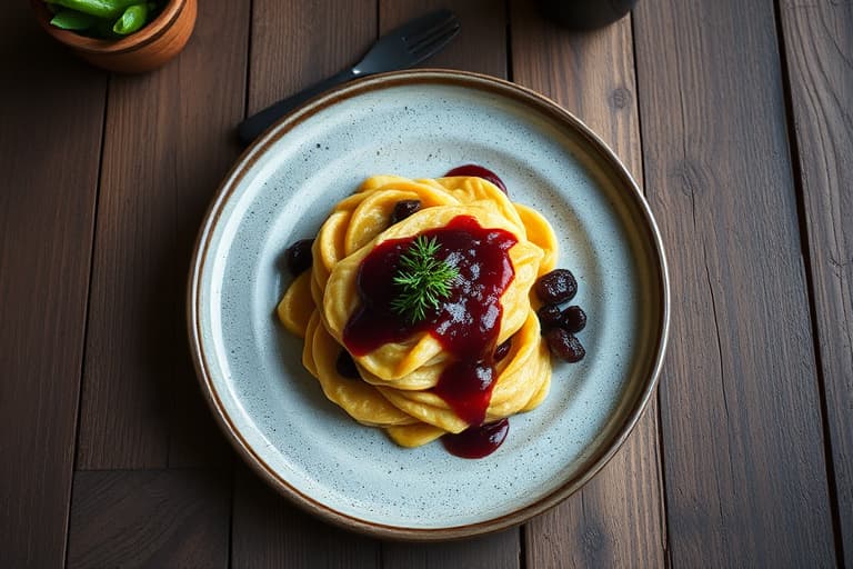 Sitronkakemelke med bjørnebærkompott