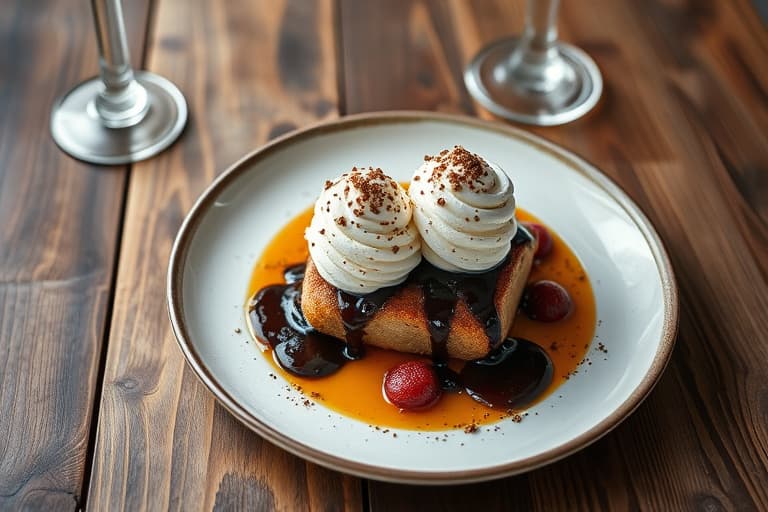 Svart, hvitt og kaffebaserte sundaeer