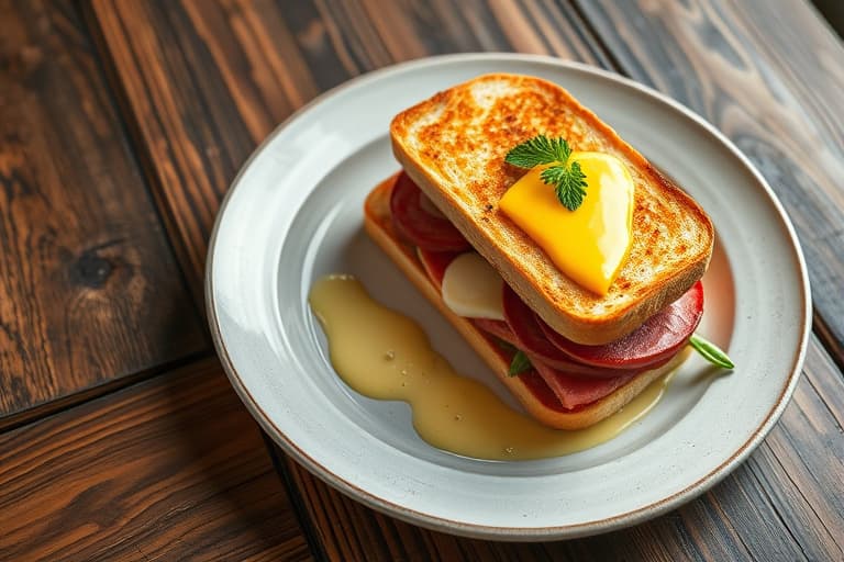 Spanske Monte Cristo-sandwicher med skinke og ost