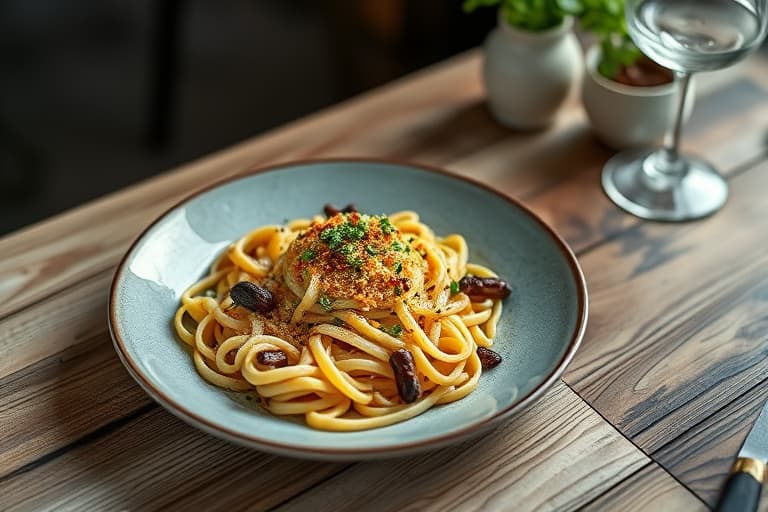 Urte-Spätzle i brunt smør