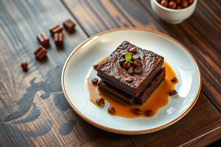 Peanøttsmør-svømmede sjokoladebrownies