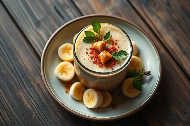 Peanøtt- og banansmoothie