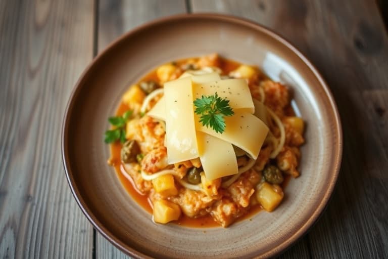 Potetgrateng med sennep og cheddarost