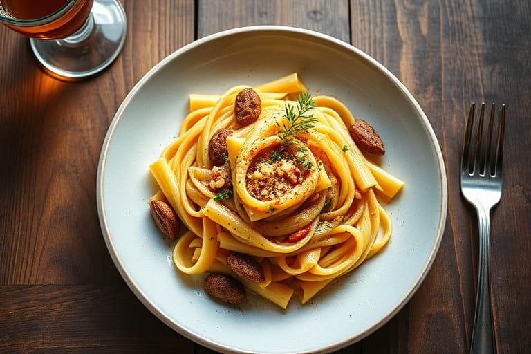 Penne med sveitsisk kål (eller: penne med sveitsk grønnkål)