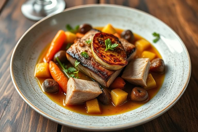 Urtebakt laks, poteter, gulrøtter og sukkererter