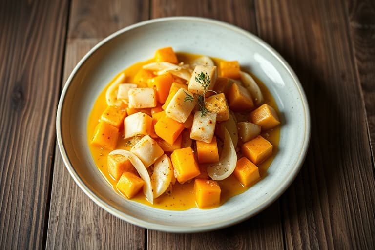Parmesan-vaniljekremkake med butternut squash
