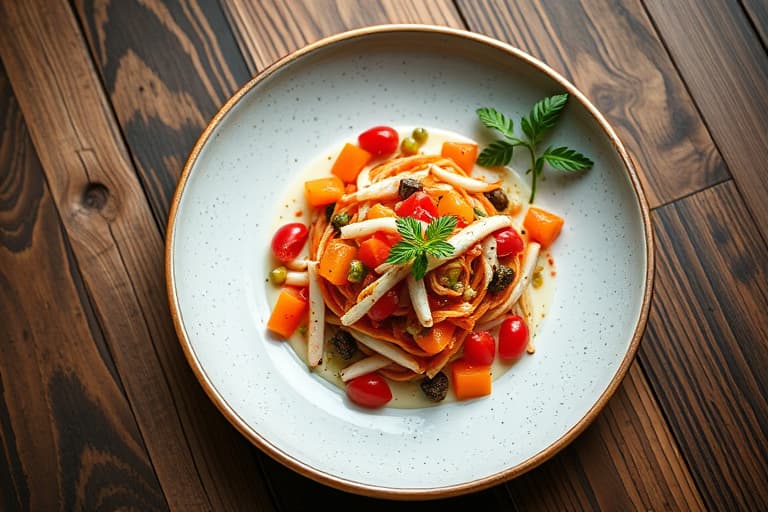 Jícama-, gulrot- og peanøttsalat