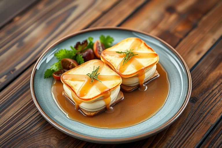 Ostefylte blintzes med blåbærsaus