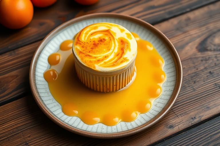 Tangerinesoufflé med sitronkrem