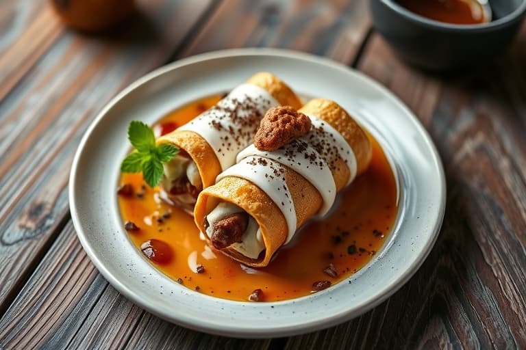 Sjokoladebiter–appelsincannoli (Cannoli di Ricotta)