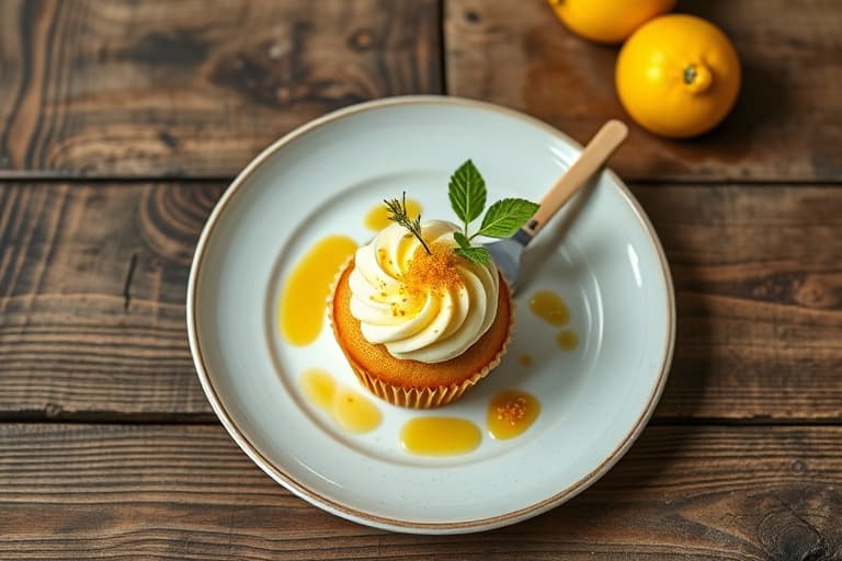 Sitronblomstcupcakes