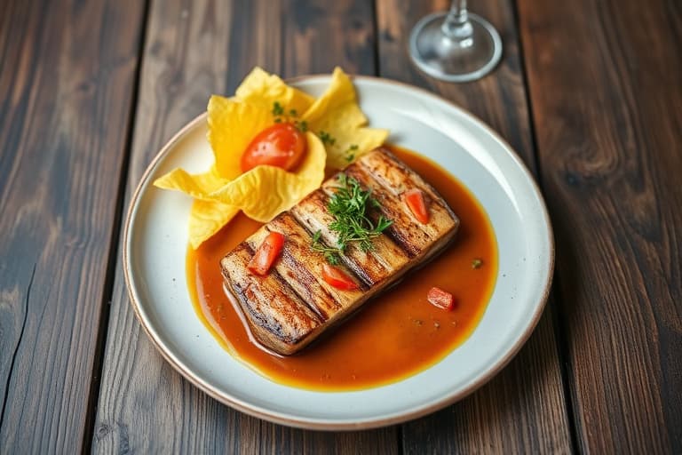 Stekt kalkun med lønnesirup-urte-smør og saus